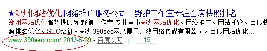 百度搜索：鄭州網(wǎng)站優(yōu)化 找到m.dizone.cn