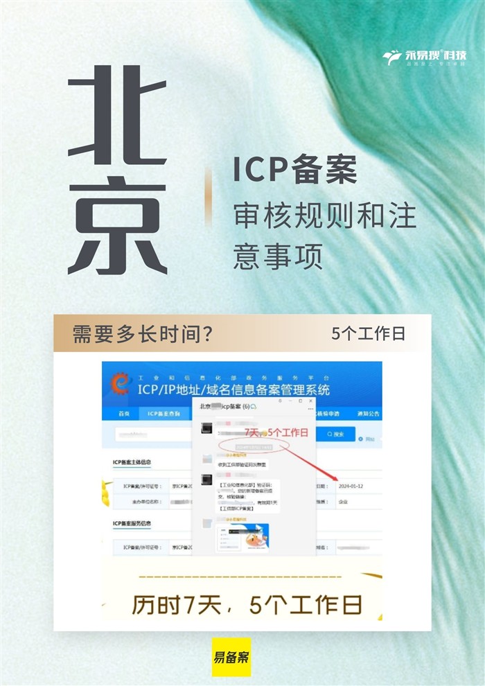 北京ICP備案審核時間
